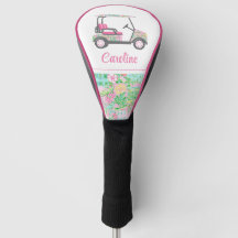 Pink & Green Palm Beach Golf Cart Personalised