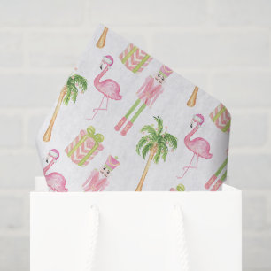 Pink & Green Palm Beach Nutcracker Christmas Tissue Paper