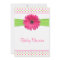 Pink Green Polka Dot Baby Shower Invitation