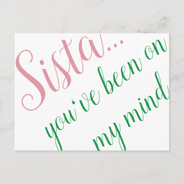 Pink & Green Postcard (Front)