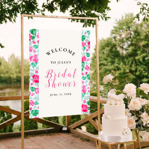 Pink Green Rose Petals Flowers Garden Wedding Poster