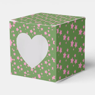 Pink Green Stars Modern design Favour Box