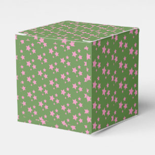 Pink Green Stars Modern design Favour Box