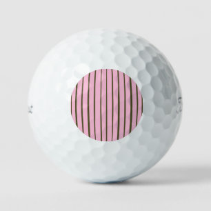 Pink Green Stripes Golf Balls