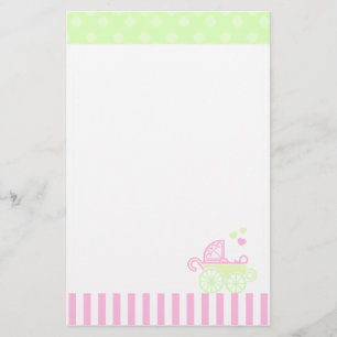 Pink/Green Stroller Stationery