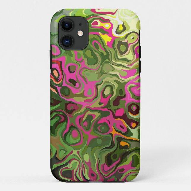 Pink Green Swirls Barely There Case for iPhone 5 (Back)