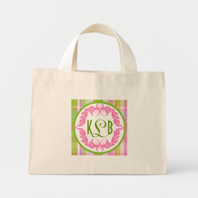 Pink & Green Tiny Tote (Front)