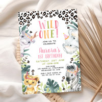 Pink Green Tribal Wild One 1st Birthday