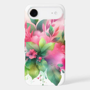 Pink Green Watercolor Botanical Bloom