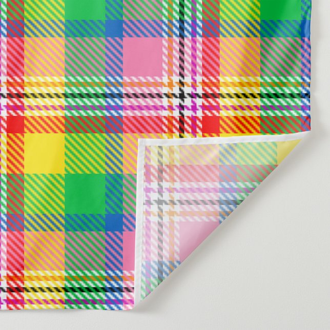 Pink Green Yellow Tartan Plaid Design  Fabric (Creator Uploaded)