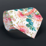 Pink Grevillea And Eucalyptus Tie<br><div class="desc">Looking for a beautiful, springtime floral tie? Look no further than our pink grevillea and eucalyptus tie! Featuring watercolour grevillea, dollar eucalyptus leaves, and geraldton wax flowers. It's perfect for weddings, corporate and office wear, or any other occasion where you want to add a touch of beauty and nature.</div>