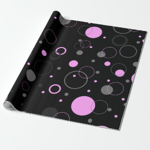 Pink Grey abstract seamless pattern with circles. Wrapping Paper
