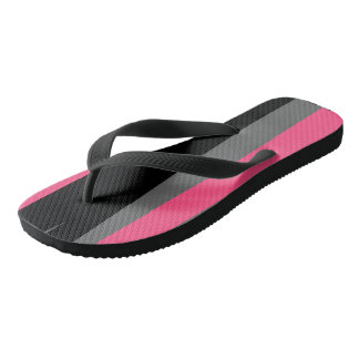 pink grey and black abstract thongs
