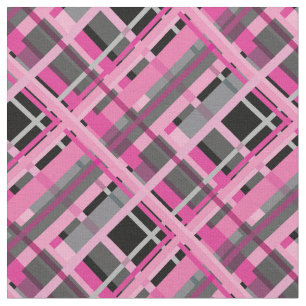 Pink, grey and black diagonal fabric