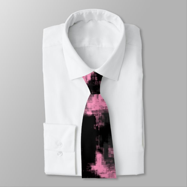 Pink Grey and Black Tie (Tied)
