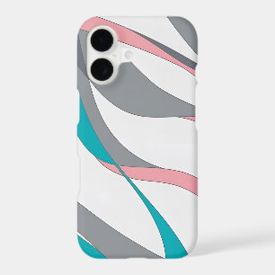 Pink, Grey and Blue Abstract iPhone 17 case