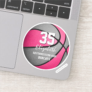 Pink grey basketball team colours girls sports