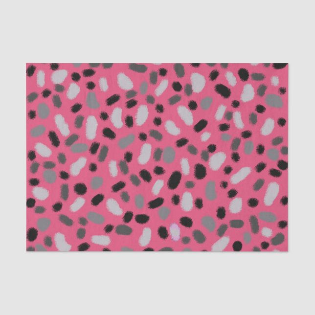 Pink Grey Black Jelly Bean Design Tissue Paper (Front)