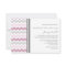 Pink Grey Chevron Bridal Lunch Invitation Cards