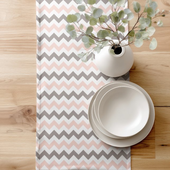Pink & Grey Chevron Table Runner (Creator Uploaded)