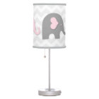 Pink Grey Elephant Lamp