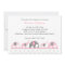 Pink & Grey elephants on books baby shower invite