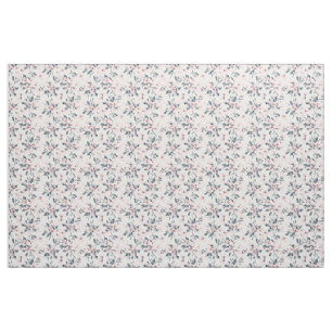 Pink & Grey Floral Watercolor Pattern Fabric