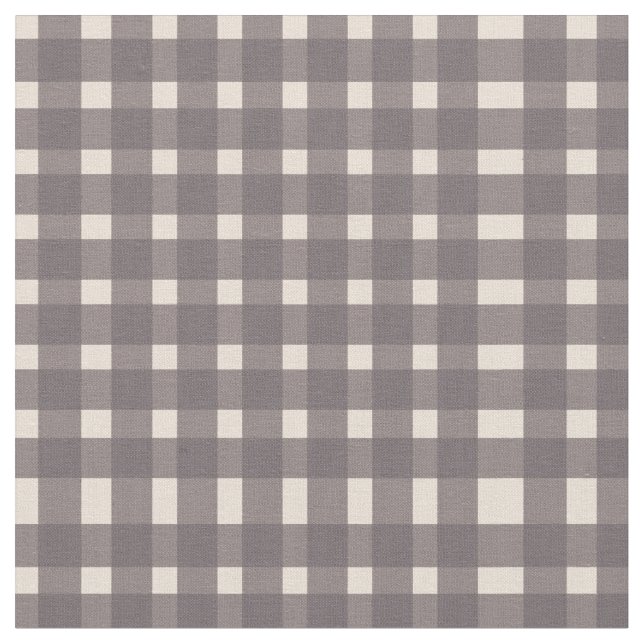 Pink Grey Gingham Pattern  Fabric (Close Up)