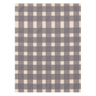 Pink Grey Gingham Pattern Tablecloth
