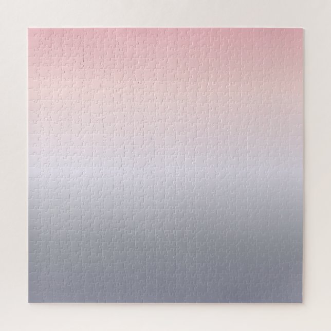 Pink Grey Gradient Minimal Difficult Jigsaw Puzzle (Vertical)