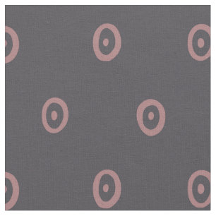 Pink & Grey Hand Drawn Circles Pattern Fabric