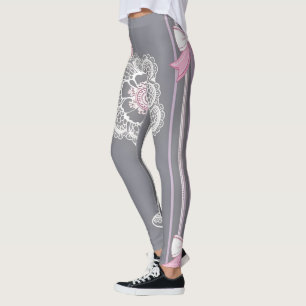 Pink & Grey Leggings