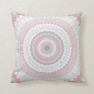 Pink Grey Mandala Cushion