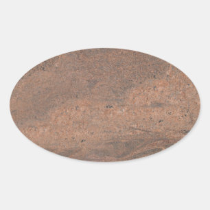Pink & Grey Marble Oval Sticker