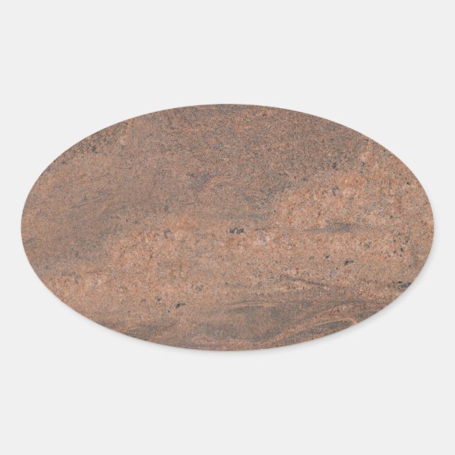 Pink & Grey Marble Oval Sticker (Front)