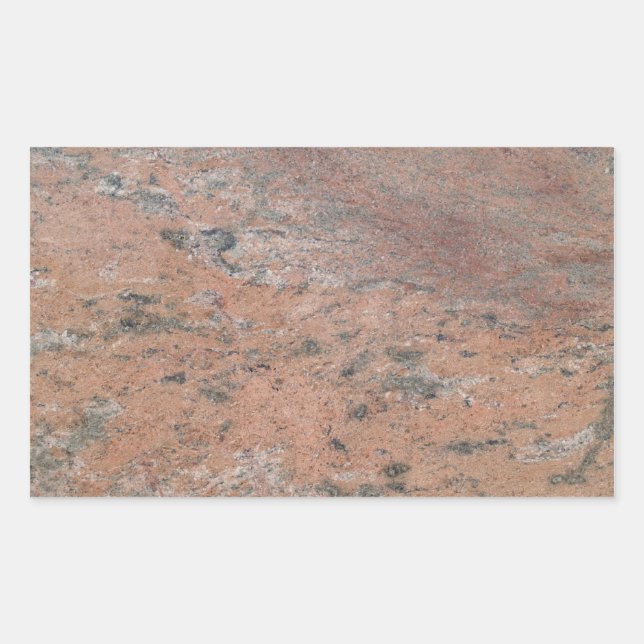 Pink & Grey Marble Rectangle Sticker (Front)