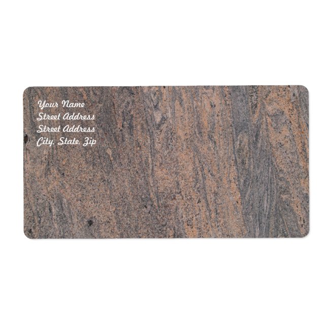 Pink & Grey Marble Shipping Label (Front)