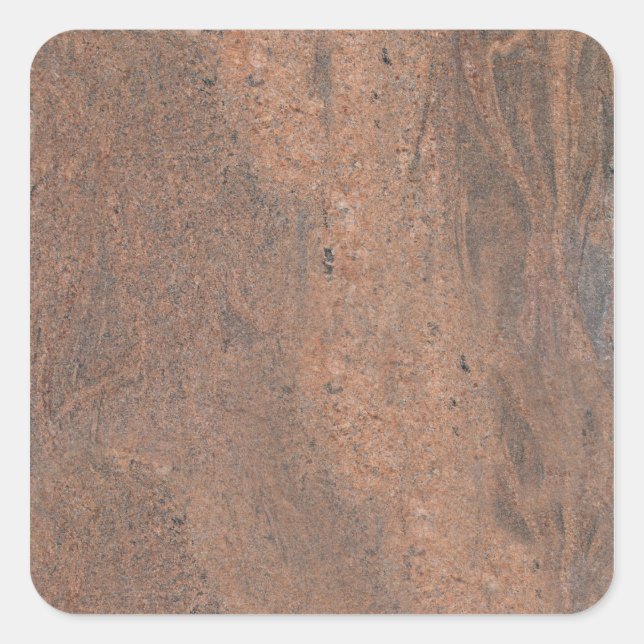Pink & Grey Marble Square Sticker (Front)