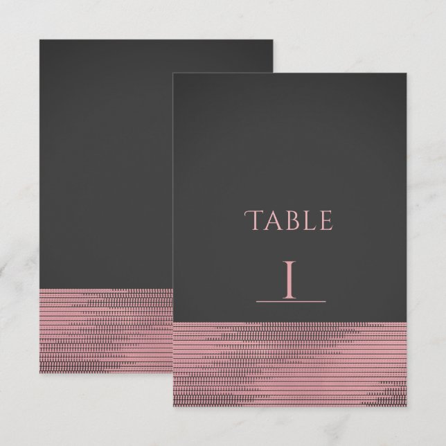 Pink & Grey Modern Glam Sequins Chic Table Number (Front/Back)