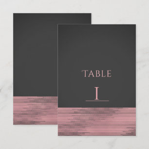 Pink & Grey Modern Glam Sequins Chic Table Number
