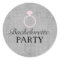 Pink & Grey Ring Design Bachelorette Party Sticker