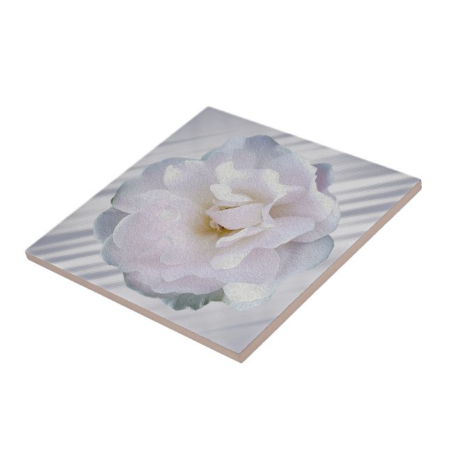 Pink grey rose ceramic tile (Side)