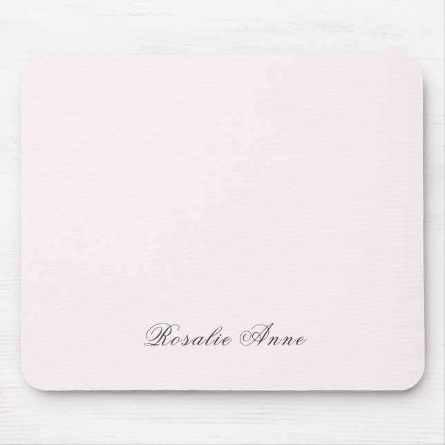 Pink Grey Script Name  Mouse Pad (Front)