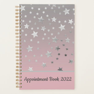Pink Grey Stars Ombre Stylish Chic Modern  Planner