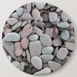 Pink Grey Stones Pebbles Texture 6 Cm Round Badge