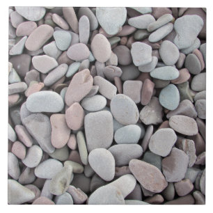 Pink Grey Stones Pebbles Texture Tile