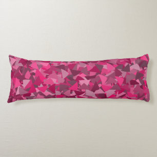 Pink Grey Triangle Pattern Body Cushion