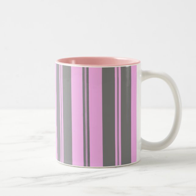 Pink & Grey Two-Tone Coffee Mug (Right)
