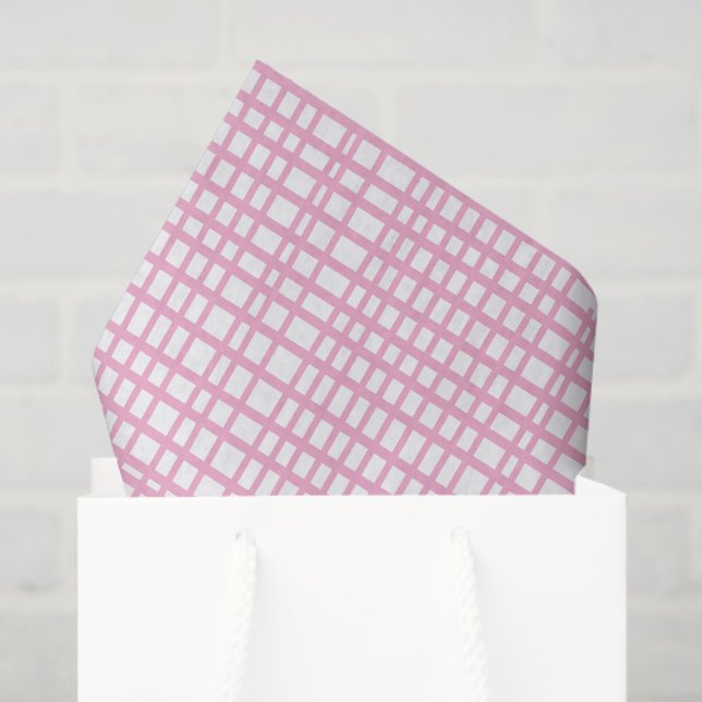 PINK GRID TISSUE PAPER (Gift Bag)