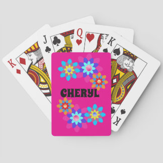 PINK GROOVY HIPPIE CUSTOM PLAYING CARDS